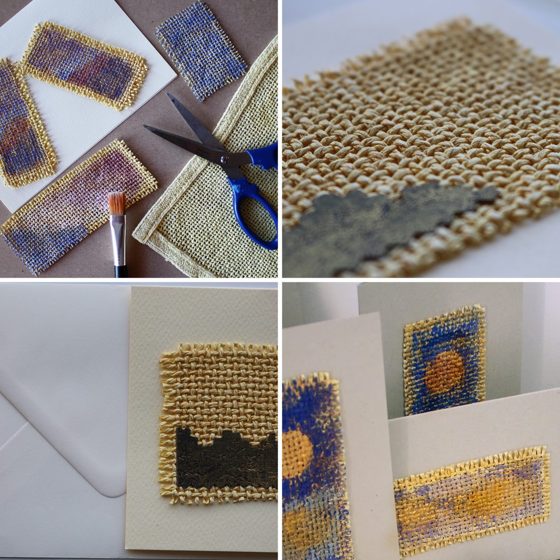 Recycled New Year greeting cards